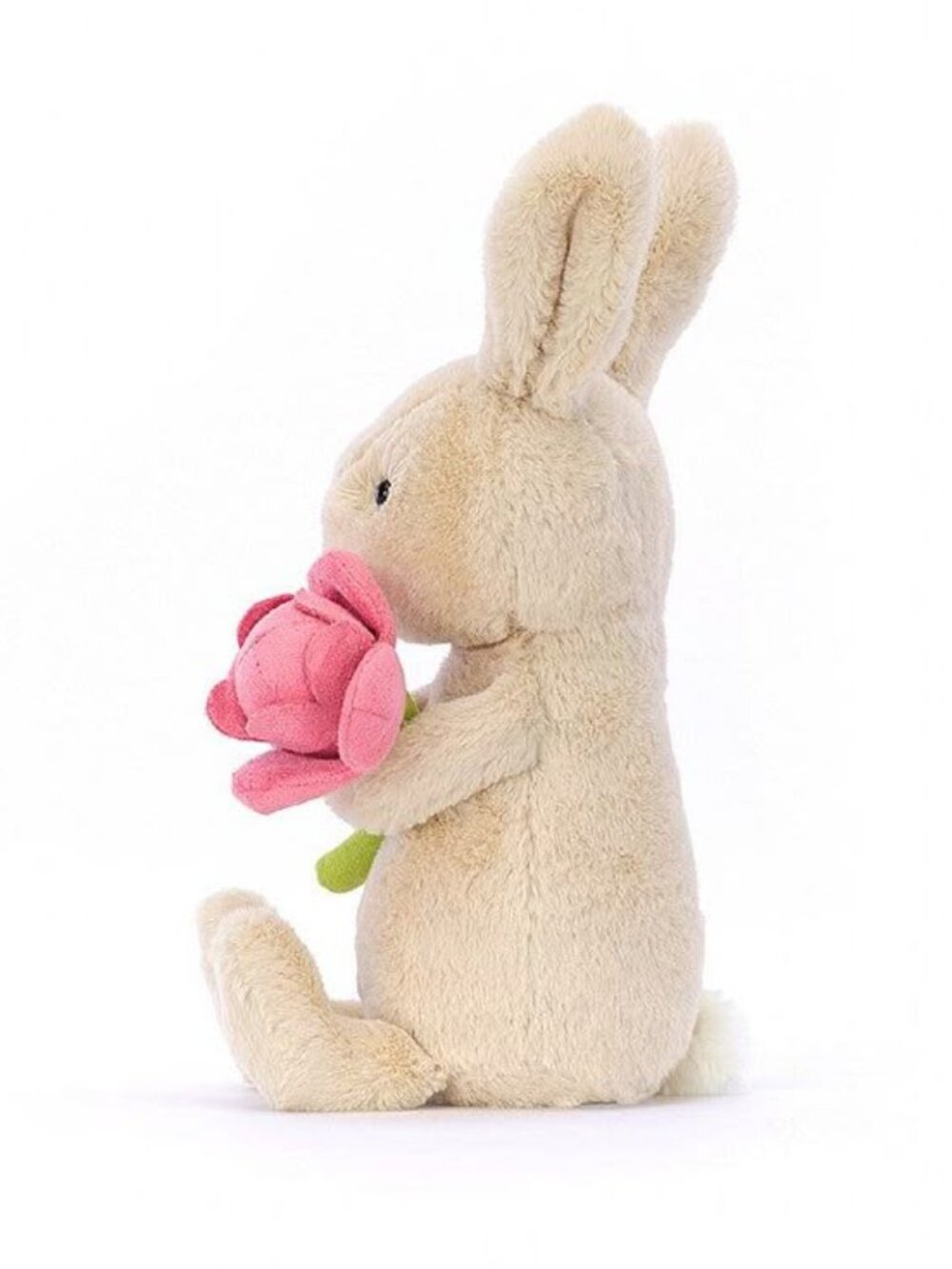 RETIRED Jellycat BONNIE BUNNY w/ PEONY pink flower Genuine US seller collect HTF - Picture 2 of 16